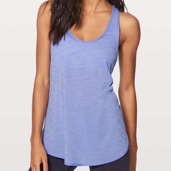 lululemon athletica Tops - Lululemon Blue Scalloped Edge 105 F Singlet